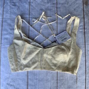 Cream Bralette Tank Top Size 10